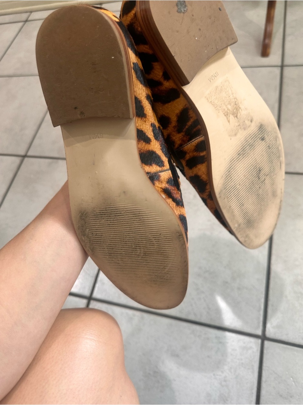 Talbots Leighton Tassel Loafers in Leopard Calf Hair Leather 8.5 - Picture 12 of 13
